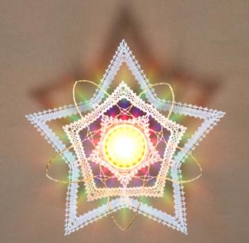 Preview: 634 Klöppelbrief Stern "Arcalis" Teelichthalter